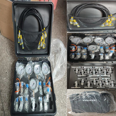Excavator Hydraulic Diagnostic Tool Gauge Hydraulic Pressure Gauge Kits Tee Joint Box