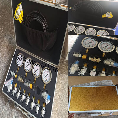 Excavator Hydraulic Diagnostic Tool Gauge Hydraulic Pressure Gauge Kits Tee Joint Box