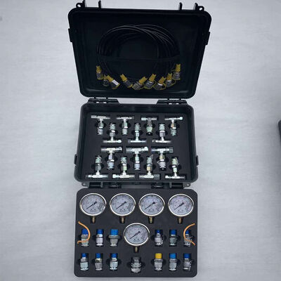 Hydraulic Pressure Gauge Set Diagnostic Test Kits For Excavator Engine Parts