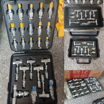Excavator Hydraulic Diagnostic Tool Gauge Hydraulic Pressure Gauge Kits Tee Joint Box