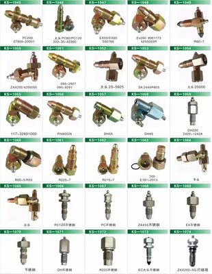 Crawler Excavator Track Adjuster Grease Valve Fitting Spare Part for Hitachi
